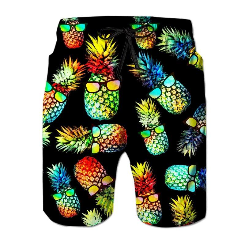 Men's Beach Shorts Kids Summer Swimwear Shorts Breathable Surf Board Shorts Quick Dry Casual Sportwear Swim Trunks Boy