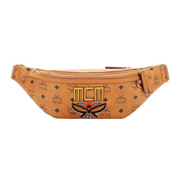 

MCM Fursten Visetos Classic Laurel Leaf Pattern Embroidered Patch Coated Canvas Shoulder Crossbody Waist Bag Medium Women bags MMZBSFI02CO001 Basic Set (Bag+Dust Bag)