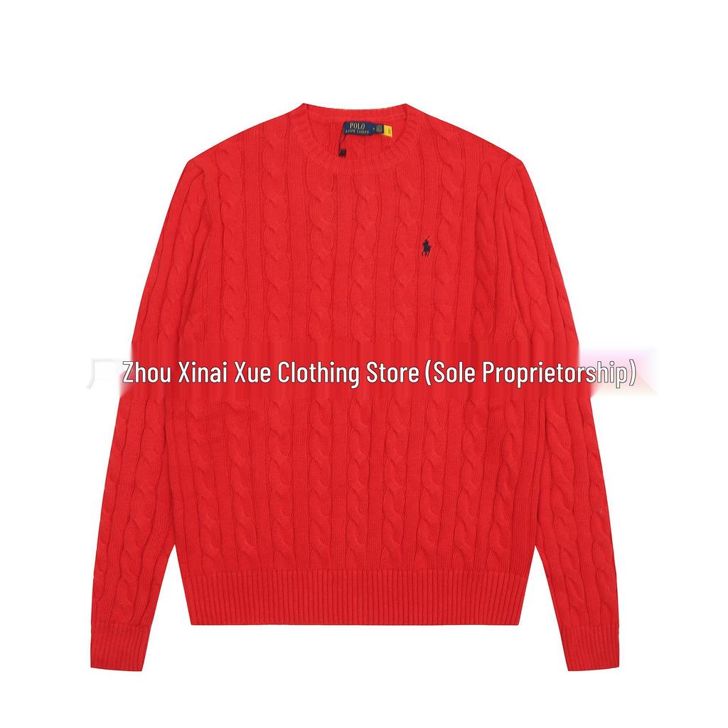 Hochwertiger Ralph RL Klassischer Unisex Strickpullover