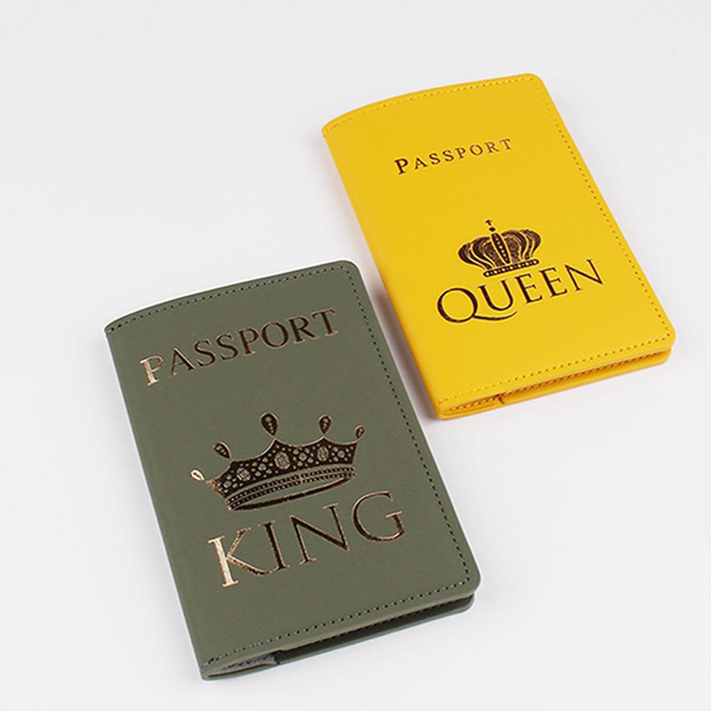 Lover Couple Passport Cover Hot Stamping for Women Men Travel Wedding Passport Cover Holder Fashion Wedding Gift