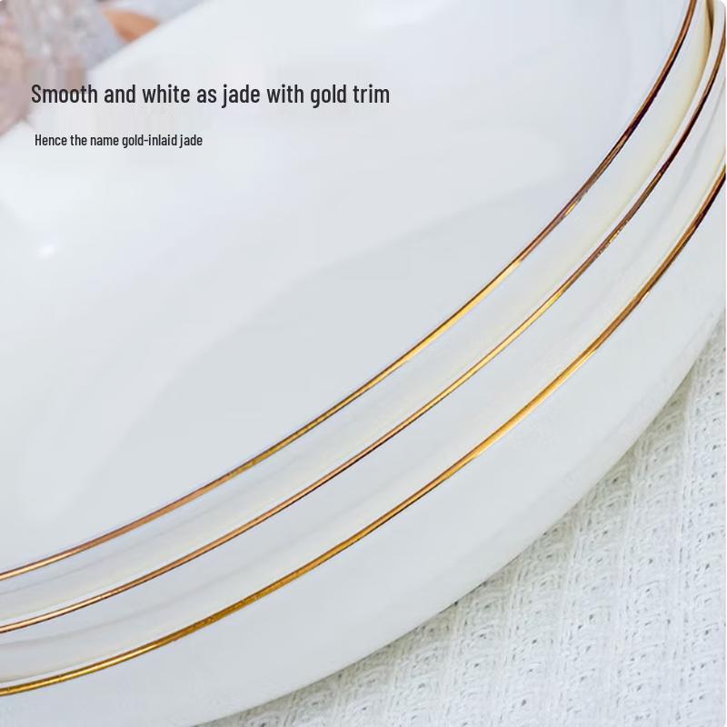 Taisun Goldrand 8-Zoll Keramik-Obstteller (2er Set)