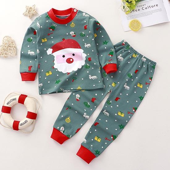 Winter Kids Long Sleeve O Neck T Shirt Pants Set Casual Baggy 2pcs Suit Cotton Cartoon Printes Outfit