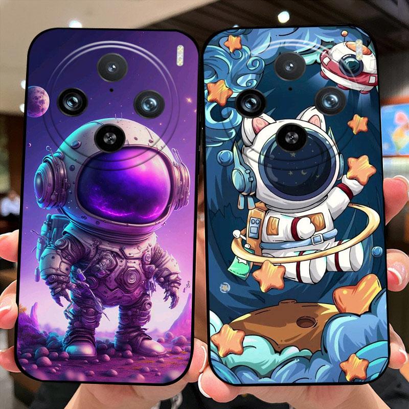 For Vivo X200 Pro mini 5G Case V2419A V2405DA Silicone TPU Phone Cover For VIVO X 200 Fundas X200Pro Cute Astronaut Phone Bags