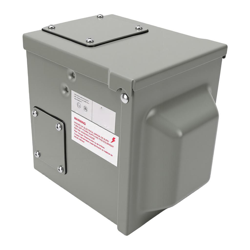RV Power Outlet Box 50 Amp Enclosed Lockable Weatherproof Outdoor RV Electrical Outlet Panel Iron Shell Type Female Plug