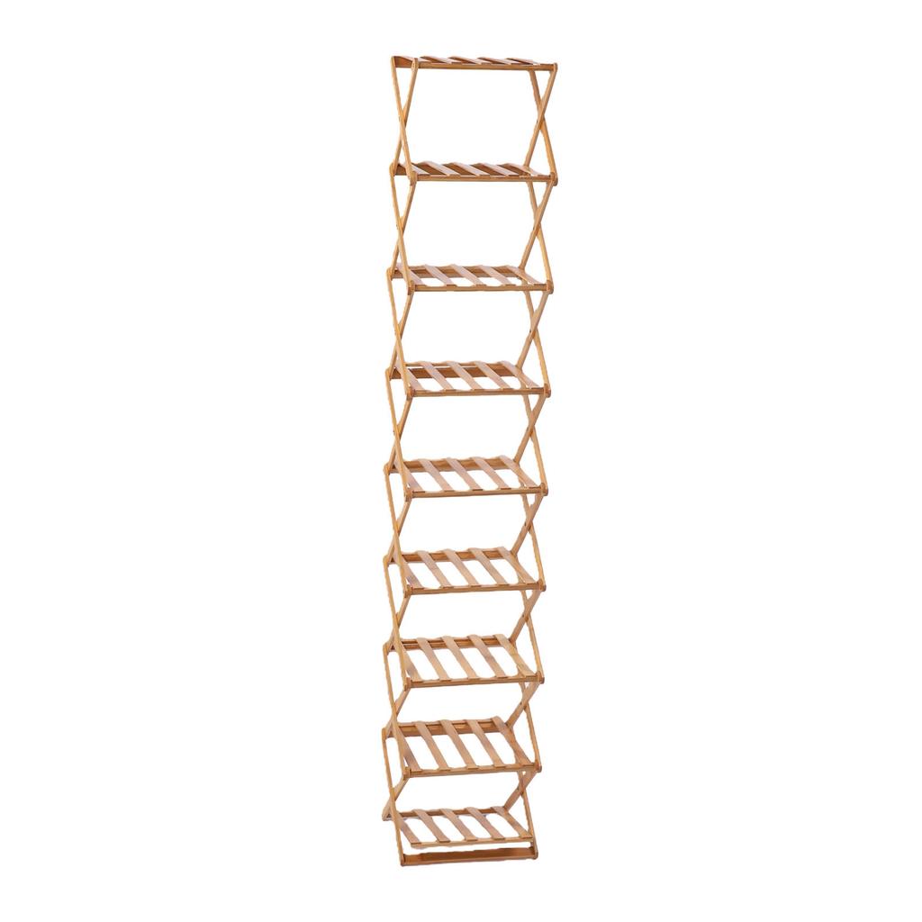 Corner Shoe Rack Multi Tier Foldable Space Saving Wood Shoe Organizer for Home Dormitory Entrance