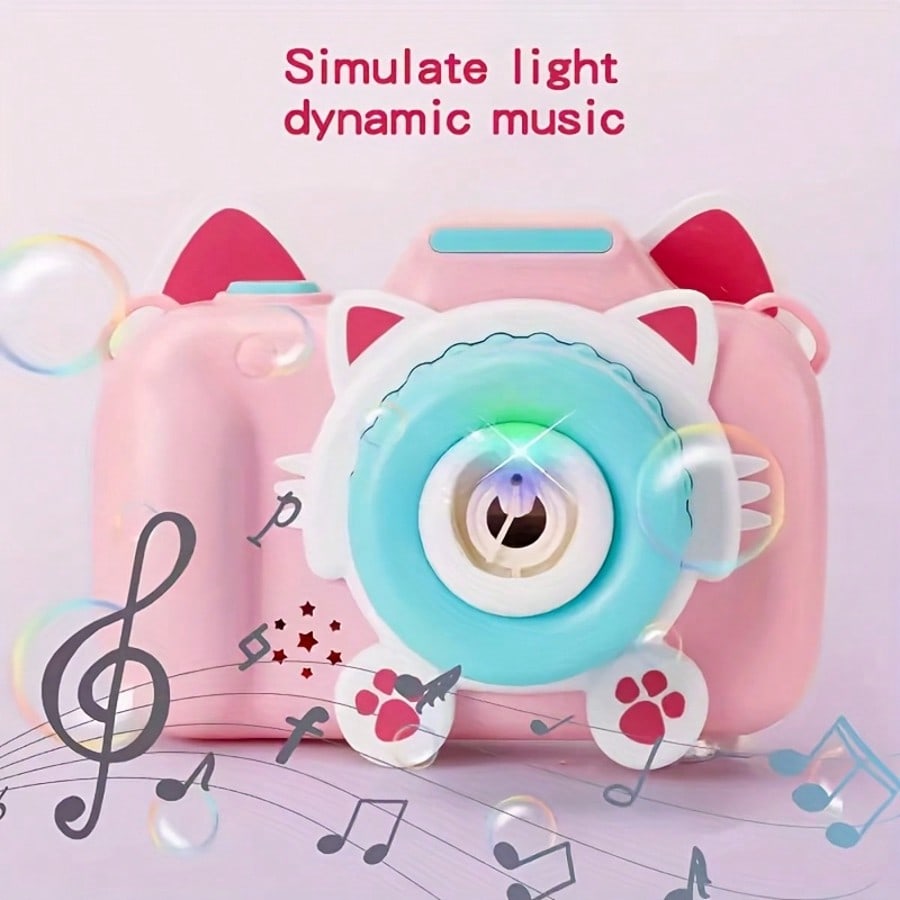Cartoon Camera Bubble Machine Toy, Automatic Bubble Blower For Boys And Girls, Suitable For Outdoor Play, Birthday Gifts