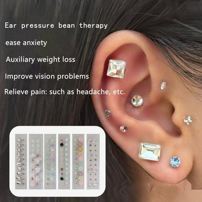 Fashion Colorful Flower Ear Point Stickers Ear Pressure Stick