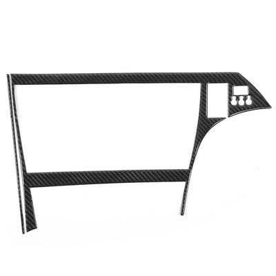 2 Stück Kohlefaser GPS Display Panel Abdeckung Rahmen Fest Installierend Passend für Prius 2012‑2015 RHD