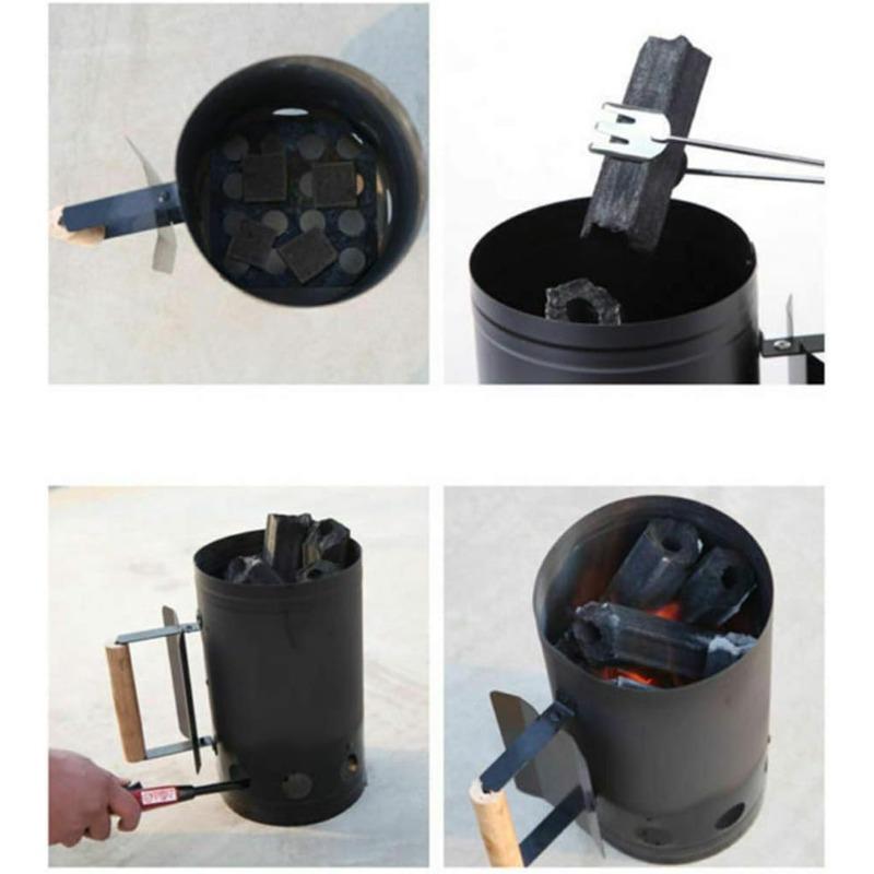 Heavy Duty Charcoal Chimney Starter, Charcoal Grill and Barbecues Chimney Starters with Quick Release Trigger, BBQ Grill Tools