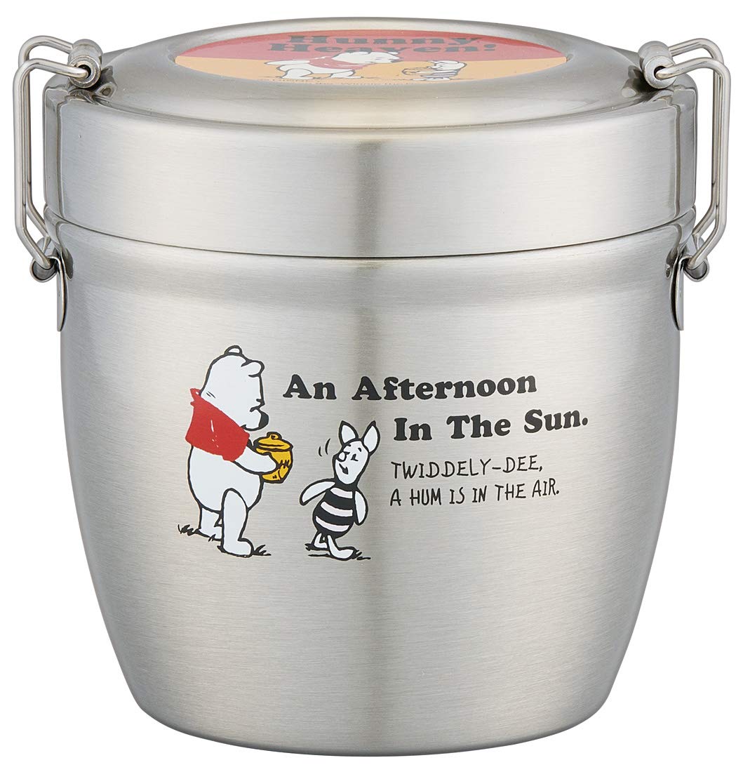 

Skater Insulated Stainless Steel Lunch Disney Winnie the Pooh Box, 550ml, Design, STLBD6-A