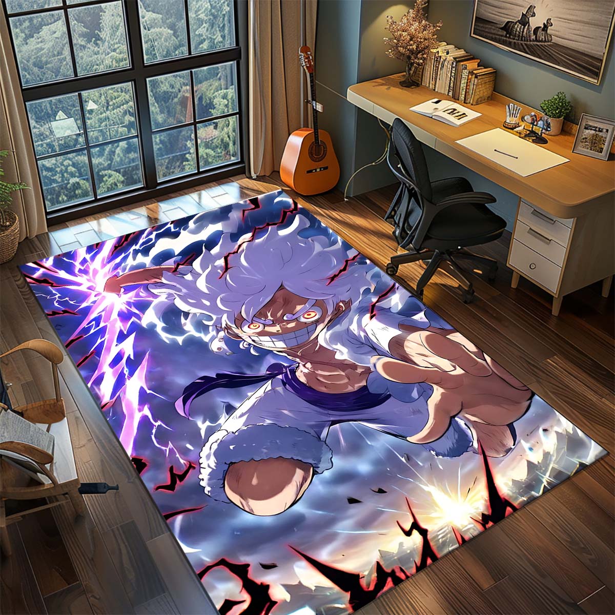 

One Piece Anime Rug Carpet Large Area Rug Non Slip Washable Floor Mat Gamer Room Bedroom Home Decor 60x90cm