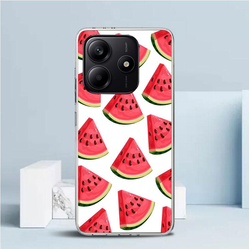 Watermelon Summer Fruit Phone Case For Xiaomi Redmi Note 15 14 14S 13 12S 12 Pro Plus 11S 11 11T 11E 10S 10 + Soft TPU Back Cove