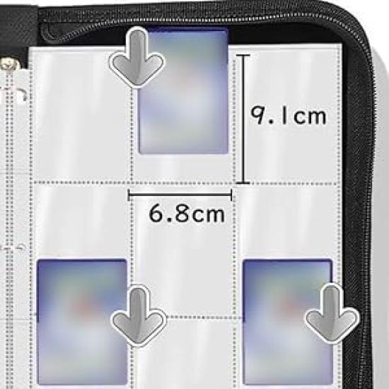 Cyoua Trading Card File Card File Holds 900 Cards 9 Pockets PU Leather Trading Card File Card Binder Case Storage Pokeka File Pokemon Card Case Large