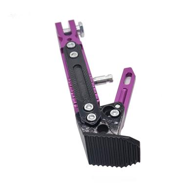 ZCJSZP Adjustable CNC Metal Motorcycle Foot Bracket Bicycle Side Bracket (Purple)