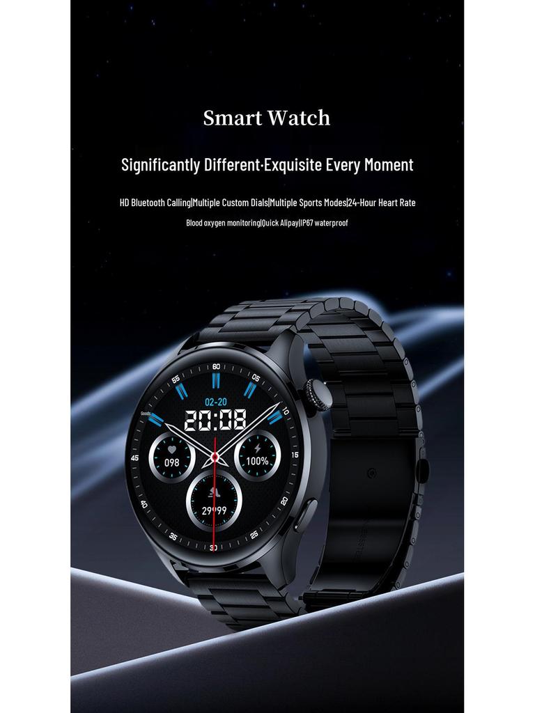 2025 Huqiangbei GT4 Smartwatch with Health Monitoring & Bluetooth Calling