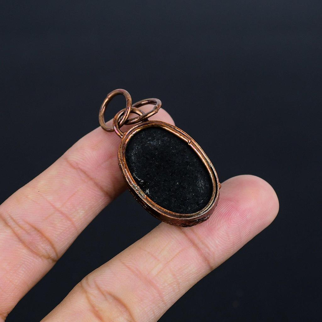 Abalone Shell Copper Electroformed Pendant, Handmade Gemstone Pendant Jewelry, Gifts For Wife Brand New Pendant