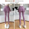 Damen High-Waist Culottes mit Rock & Yoga Leggings (Übergröße)