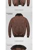 Men's Genuine Leather Pilot Jacket - Thick Cowhide, Casual Large Size, Autumn/Winter Coat