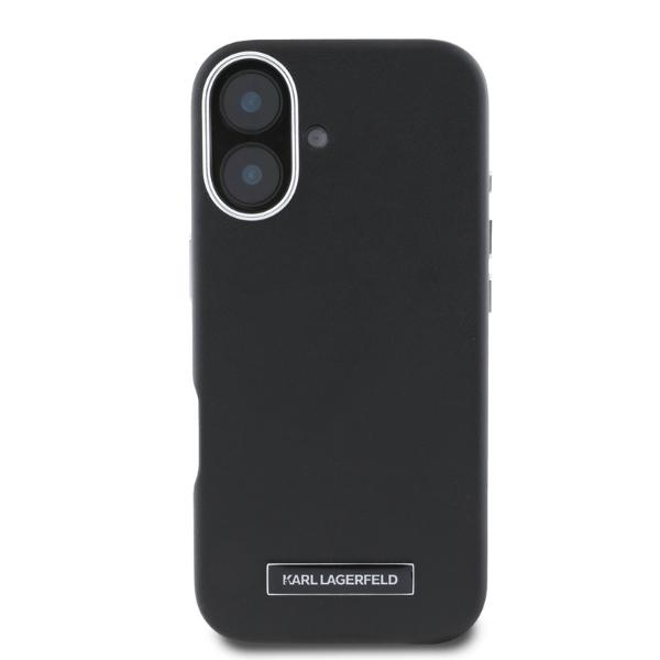 Karl Lagerfeld Klhmp16Spgmsrpk Iphone16 6.1 Czarny/Black Hardcase Fw Metal Plate Magsafe