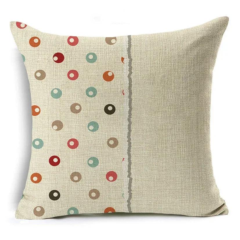 Mandala Graffiti Cushion Cover 45X45Cm Linen Decorative Pillow Cover Sofa Bed Pillow Case