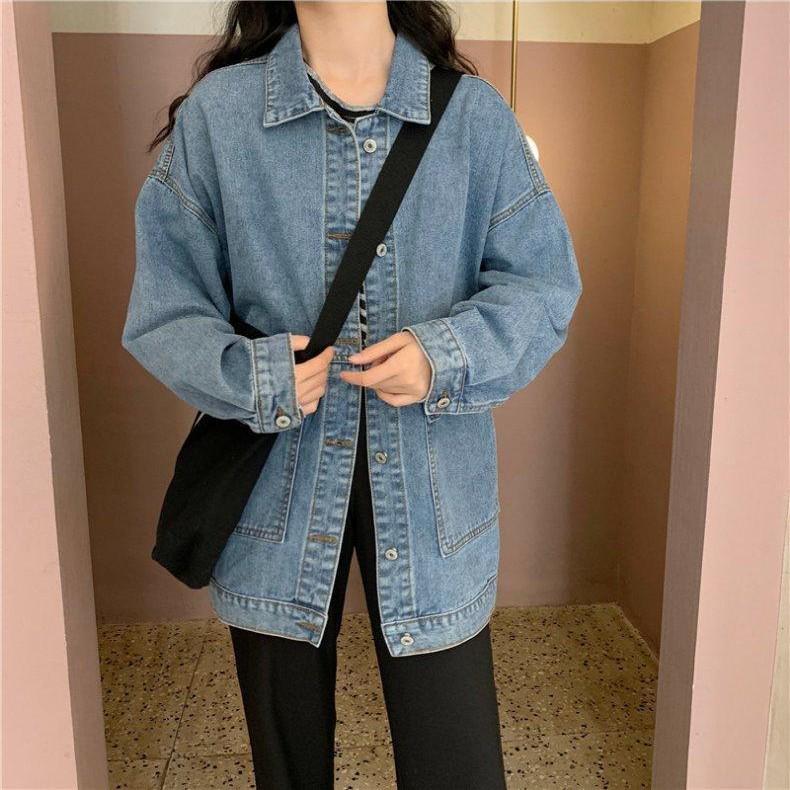 Autumn 2025 Women's Retro Salt-Style Denim Jacket - Loose Korean Workwear Trend