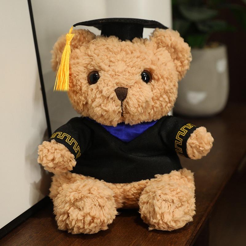 

Doctor Hat Bachelor Bear Doll Plush Toy Graduation Teddy Bear Doll Ragdoll Graduation Season Gift 23cm（0.1kg）