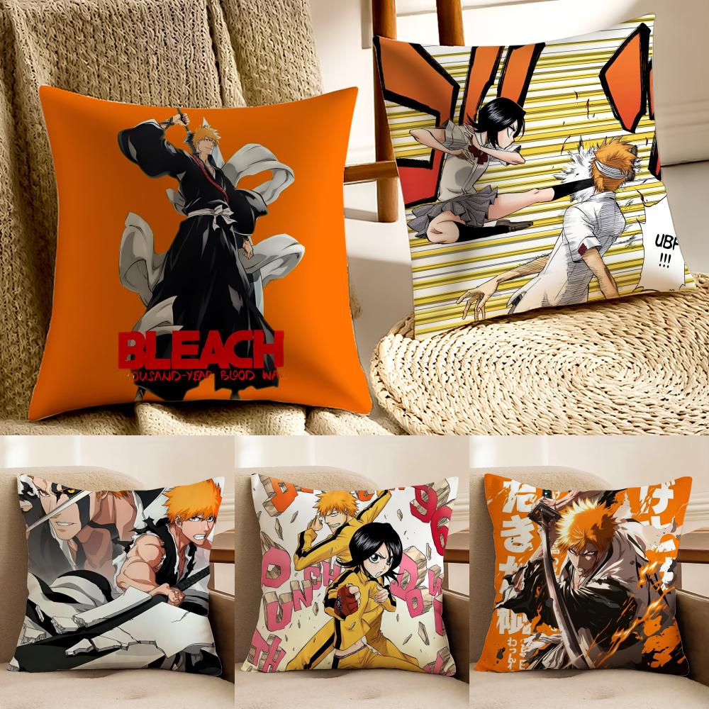 Anime Supernatural BBLEACH Cushion Cover Pillowcase Antidustmite Living Room Sofa Decor Cushion Room