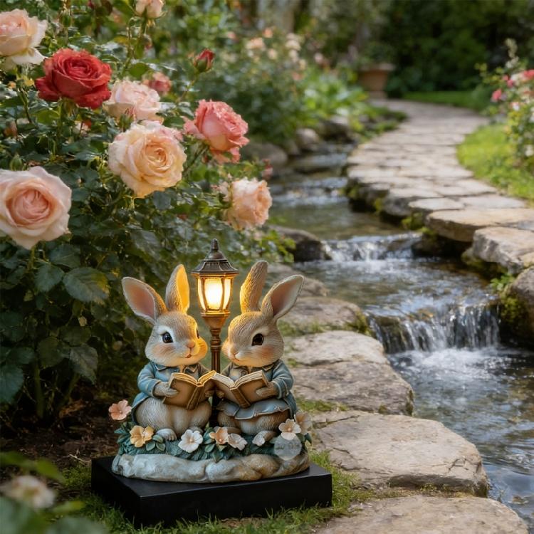 Weather Proof Rabbit Yard Art Garden Stake Ornament For Easter Parties And Event Seasonal Celebration Accessory