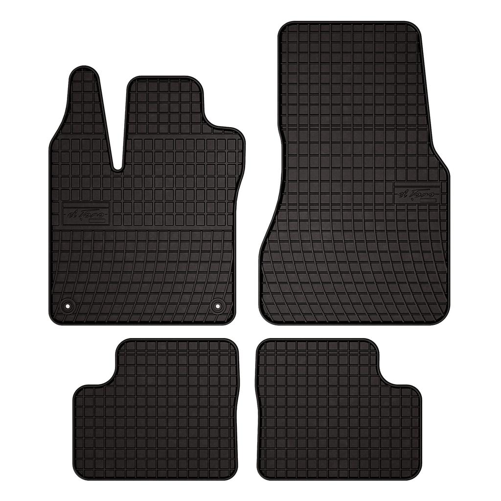 Dywaniki samochodowe gumowe do: Smart ForFour II hatchback (2014-2020) - czarne, dopasowane
