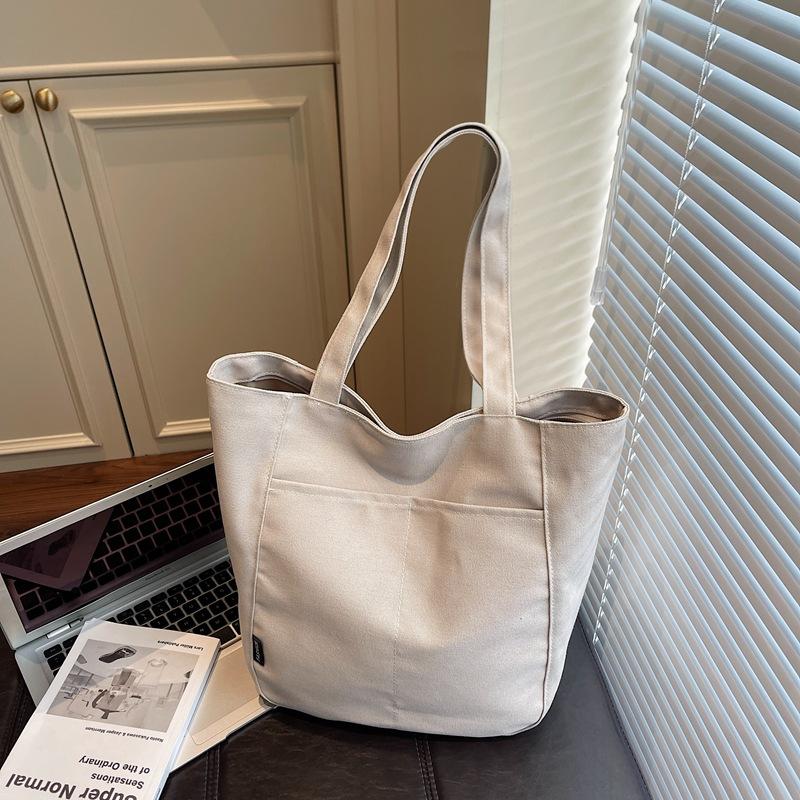 Autumn and Winter Large-capacity Bag Women's New Lazy Canvas Tote Bag College Student Class Shoulder