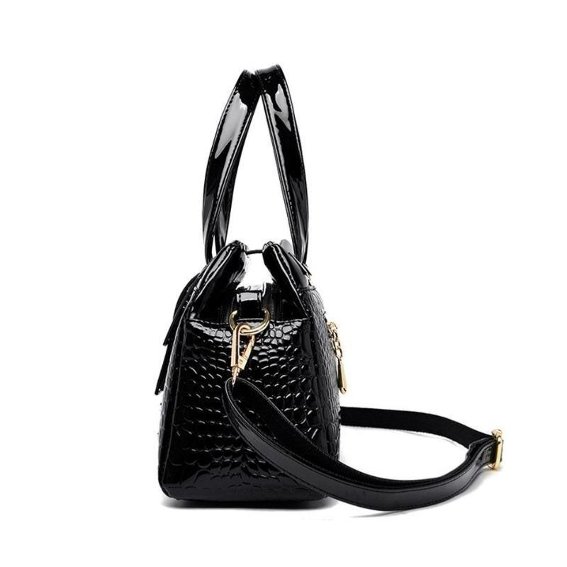 2 Layer Large Capacity Tote Bag Luxury Handbags Women Bags Designer Crocodile Pattern Ladies Boston Shoulder Bag High Quality