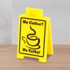 Cat Vomit Sign Funny Creative Caution Sign Dog Vomit Warning Sign 3D Printed Novelty Desk Decoration Cute Gag Gift