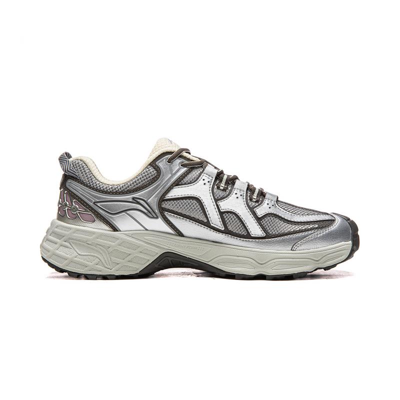 Li Ning Outdoor CF Tracing, Forest Shadow Comfortable Support Rebound Low top Hiking Shoes Unisex Silver Gray AHTV033-11