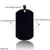 Military Dog Tag Pendant - Laser Engraved Stainless Steel ID Tag