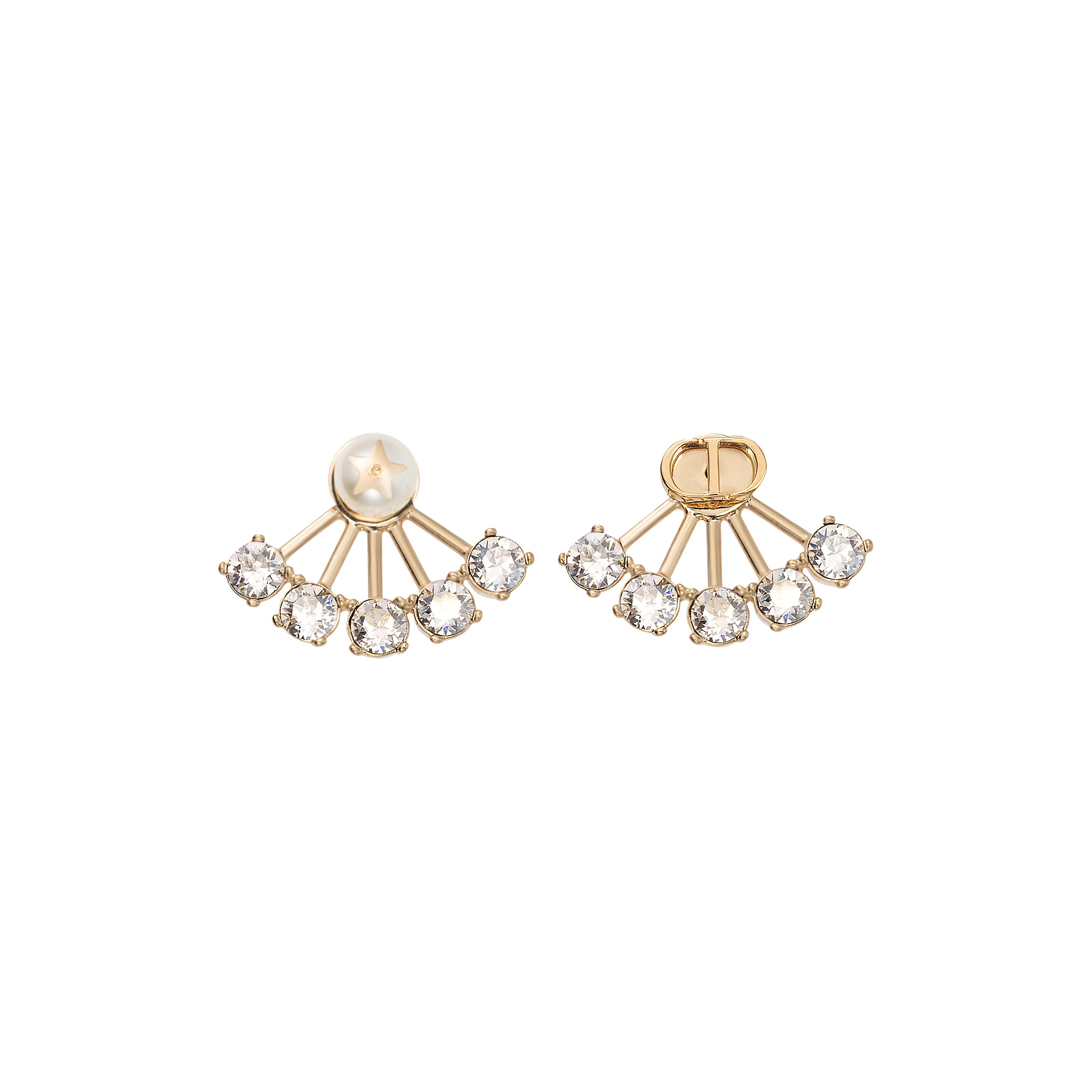 Dior Women's Gold Metallic Imitation Crystal Earrings Earrings E1417ptccy-D301