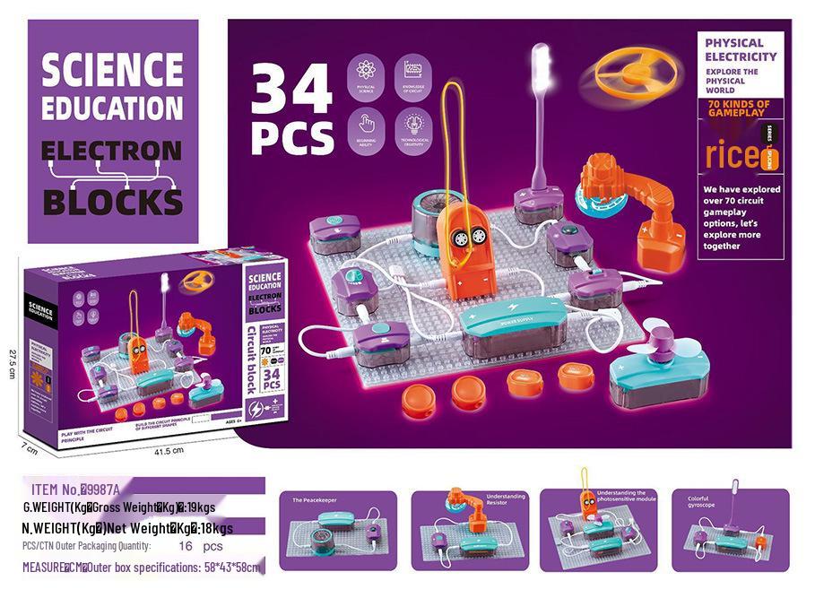 DIY Science Experiment Kit - Electronic Circuit Building Blocks for Primary Students