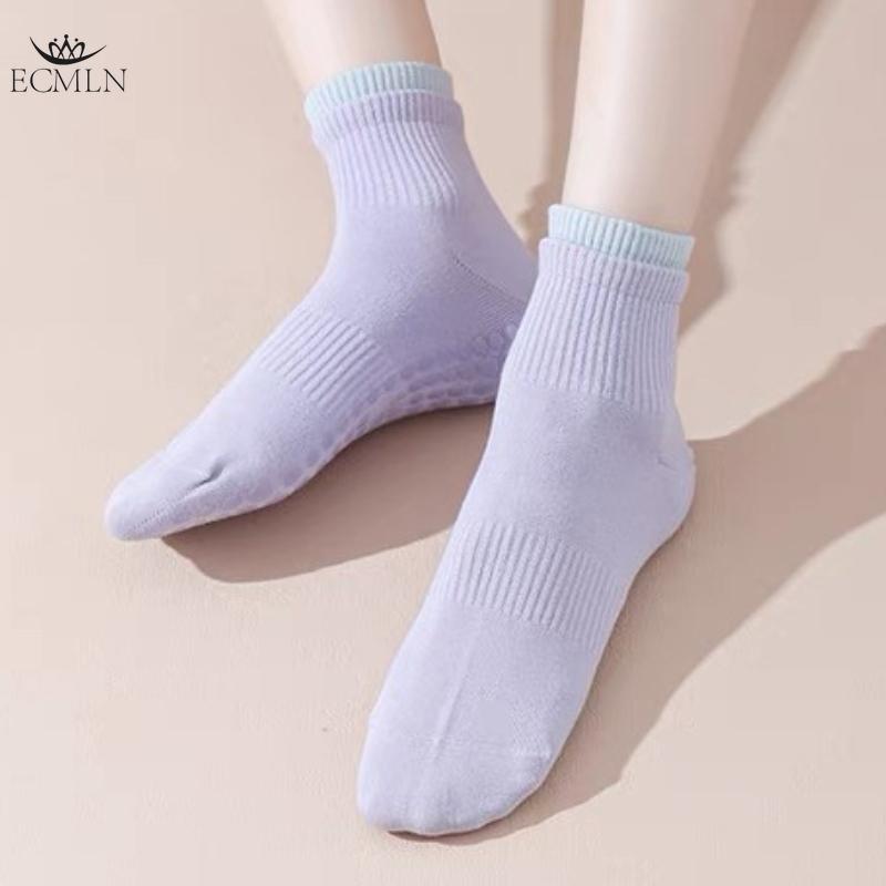 Women's Mid-tube Cotton Socks Pilates Fitness Dance Non-slip Socks Spring and Summer Adult Floor Socks