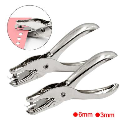 1 Pc Metal 6mm Pore Diameter Punch Pliers Single Hole Puncher Hand Paper Scrapbooking Punches 1-8 Pages Paper Hole Puncher