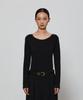 NOTIA Soft Wide Neck T-Shirts - Black