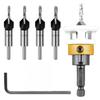 6pcs Woodworking Countersink Drill Bits Set with Hexagonal Shank Simple To Operate for Accurate & Controlled Drilling