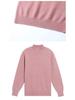 Women's Pure Wool Embroidered Sweater - Half-High Collar, Autumn/Winter, for Middle-Aged & Elderly, Warm Base Layer/Outerwear