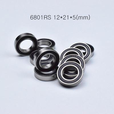 6801RS Rubber Sealed Chrome Steel Bearings 10pcs 12*21*5(mm)