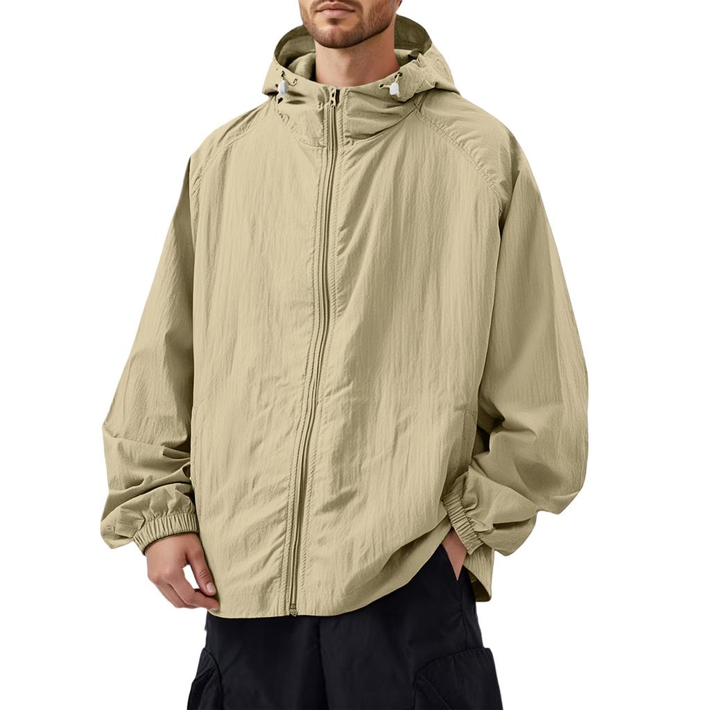 Men's Outdoor Casual Loose Sun Protective Clothing Punch Jacket Coat