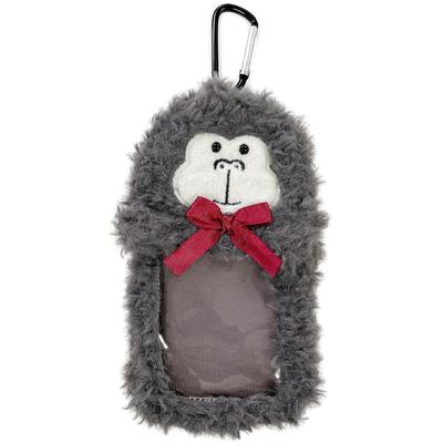 Tino Pass Puszysty Pluszak Zwierzęcy z do Dojazdów do Szkoły lub Karta IC Projekt Goryla [Stream] Etui, Bębenek, Karabinek, Brelok, Praca, Etui, (TY041-I)