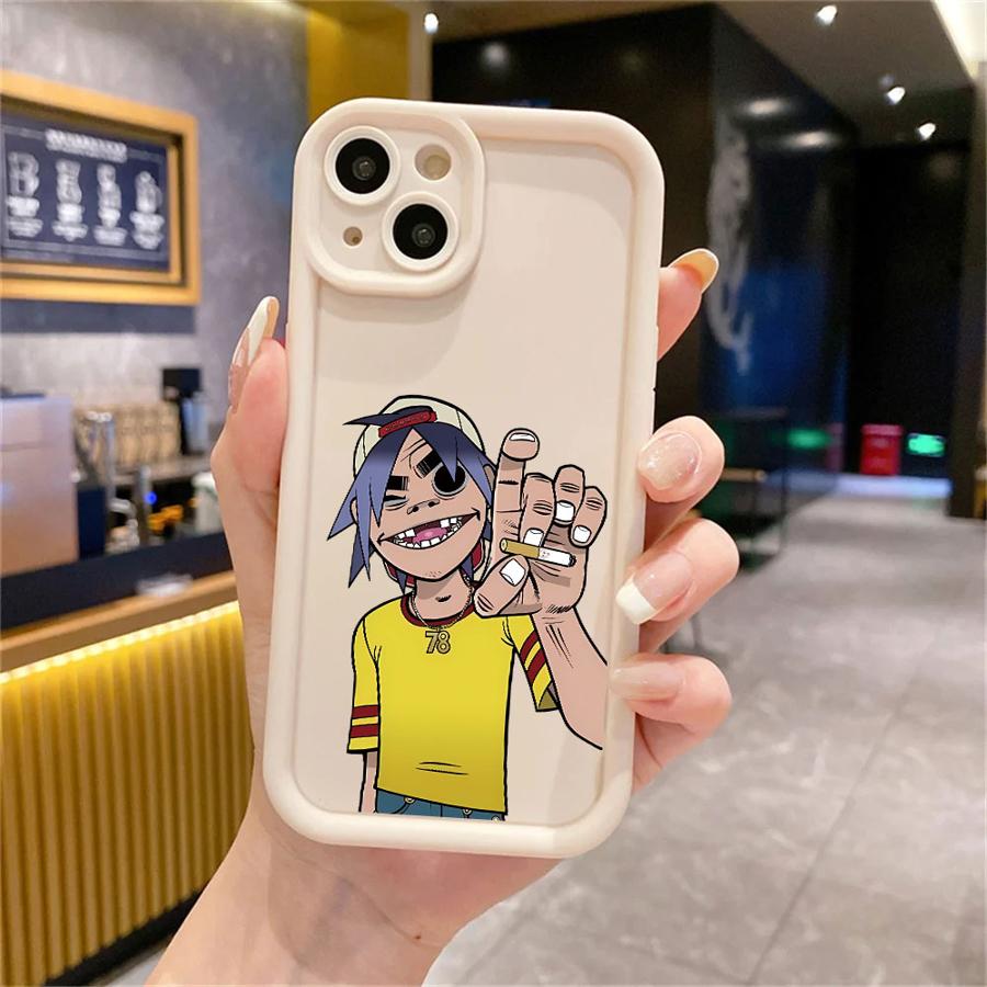 

Hip Hop Gorillaz Phone Case for iPhone 16 Pro 15 Pro Max 14 13 12 11 XS 14 Pro Max 16 Plus 14Pro 12Pro Soft Shell iPhone 12 Pro