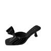 Fashion Shoes Slippers Casual Slipers Women Low Heeled Mules Butterfly-Knot Slides Luxury 2025 Summer High Butterfly-knot Rubber Pumps P