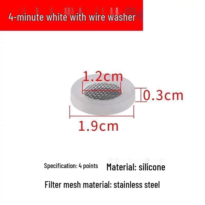 Adjustable Filter Screen Shower Head with Silicone Gasket & Stainless Steel Mesh