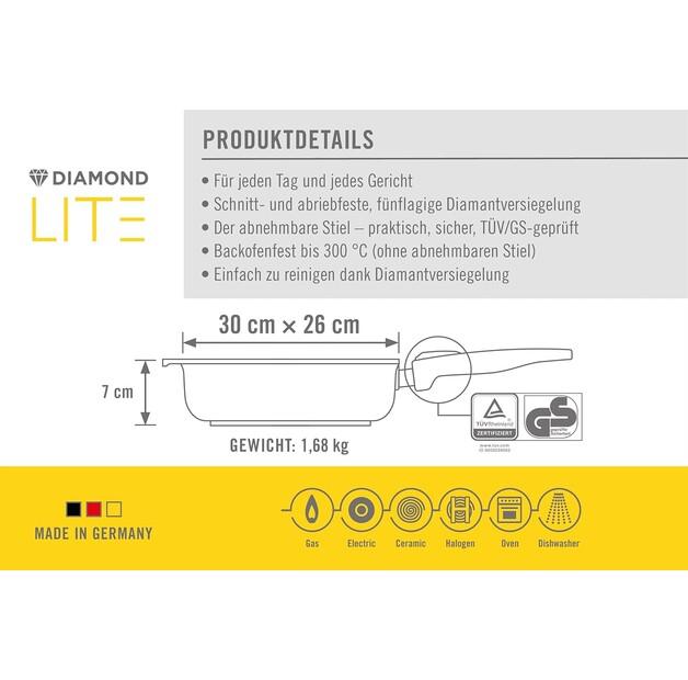 Сковорода Woll Diamond Lite квадратная 30x26 см (1629DPS)
