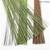 100Pcs 40cm DIY Floral Material Green Flower Wire Stems Artificial Wire Stem Accessoies Wedding Home Decor