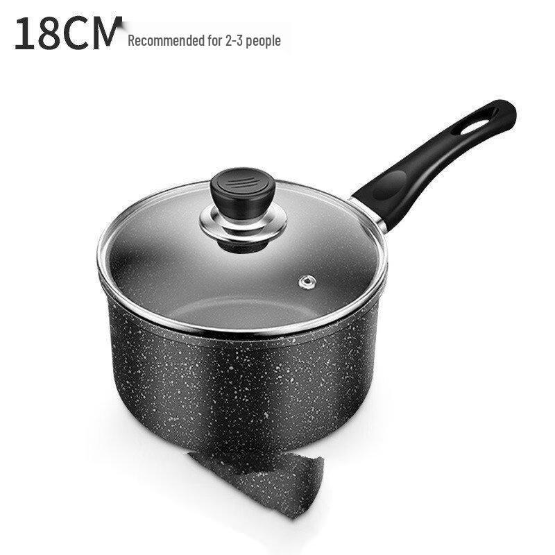 18cm Maifan Stone Non-Stick Single-Serve Pot with Lid